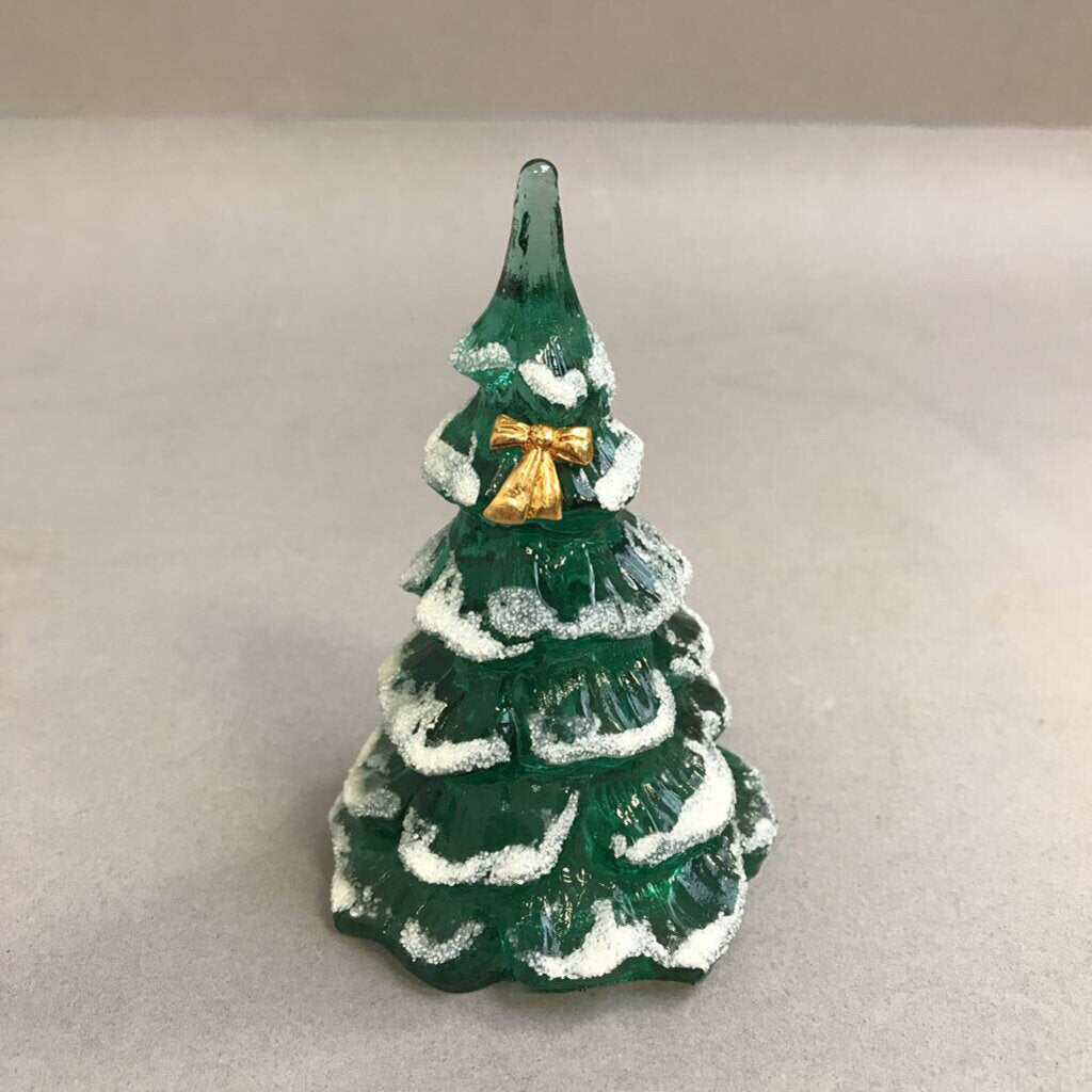 Vintage Fenton Green Glass Christmas Tree (3.5