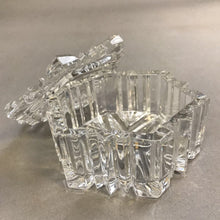 Load image into Gallery viewer, Vintage Crystal Snowflake Trinket Jar (5" x 3")
