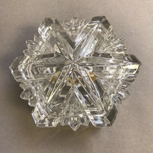 Load image into Gallery viewer, Vintage Crystal Snowflake Trinket Jar (5" x 3")
