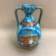 Load image into Gallery viewer, Hand Painted "Vesuvio" Blue Greek Pottery Vase (10")
