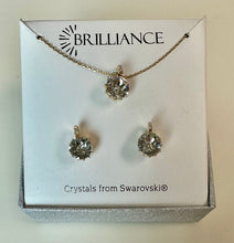 Load image into Gallery viewer, Brilliance Swarovski Crystal Gold Plated Necklace &amp; Earrings Set (NIB)
