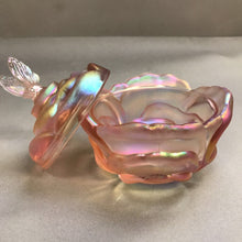 Load image into Gallery viewer, Fenton Pink Glass Rose Lidded Dish (6" x 5")
