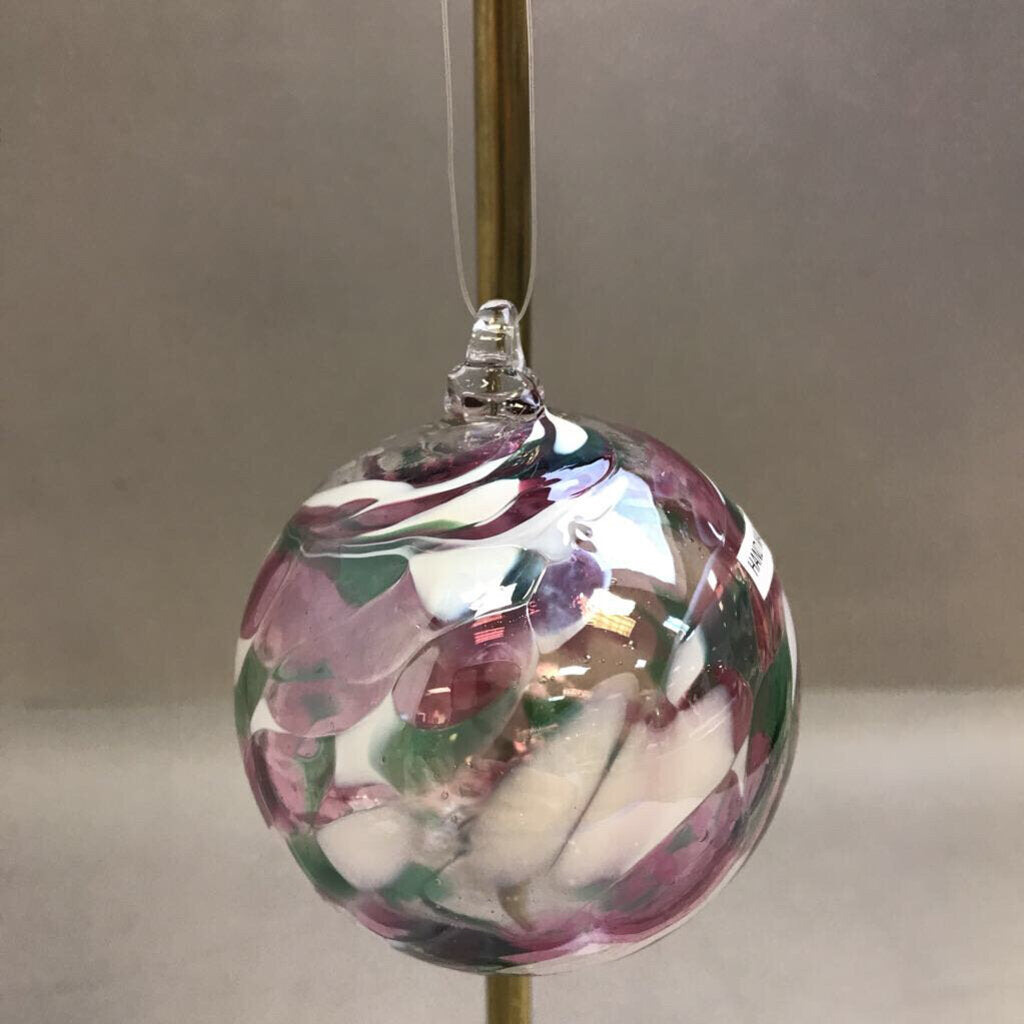 Multicolor Blown Glass Ornament (3