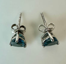 Load image into Gallery viewer, Sterling London Blue Topaz Stud Earrings
