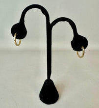 Load image into Gallery viewer, Gold Plated Sterling Clicker 0.75" Hoop Earrings
