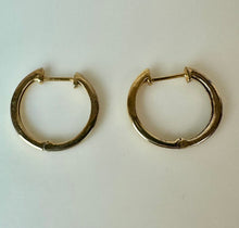 Load image into Gallery viewer, Gold Plated Sterling Clicker 0.75" Hoop Earrings
