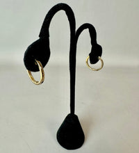 Load image into Gallery viewer, Gold Plated Sterling Clicker 0.75" Hoop Earrings
