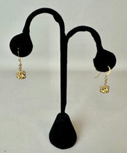 Load image into Gallery viewer, Gold Plated Sterling Citrine Filigree Drop Earrings
