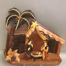 Load image into Gallery viewer, Vintage Islandwood Collections Hand Carved Olive Wood Nativity Scene (15x15)(As Is)
