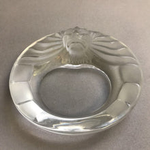 Load image into Gallery viewer, Vintage Lalique Crystal Lion Head Trinket Dish Ashtray France (6 ")
