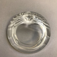 Load image into Gallery viewer, Vintage Lalique Crystal Lion Head Trinket Dish Ashtray France (6 ")
