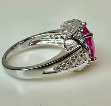 Load image into Gallery viewer, White Gold Plated Topaz CZ Ring sz 8
