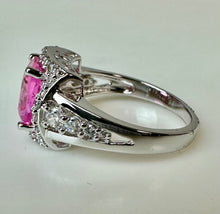Load image into Gallery viewer, White Gold Plated Topaz CZ Ring sz 8
