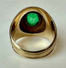 Load image into Gallery viewer, 10K Gold Emerald Josten Lewis College Class Ring 1965 sz 8 (8.9g)
