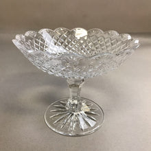 Load image into Gallery viewer, Waterford Crystal Emily Compote Pedestal Signed Cut Crystal Scalloped Edge (7")
