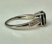 Load image into Gallery viewer, Sterling London Blue Topaz Ring sz 9
