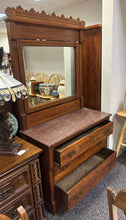 Load image into Gallery viewer, Antique Walnut 3 Drawer Dresser w/Mirror (74x40x19)
