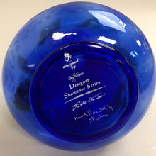 Load image into Gallery viewer, Fenton Designer Showcase Series Cobalt Blue Rib Optic Pitcher w/box Tulip Design (5")
