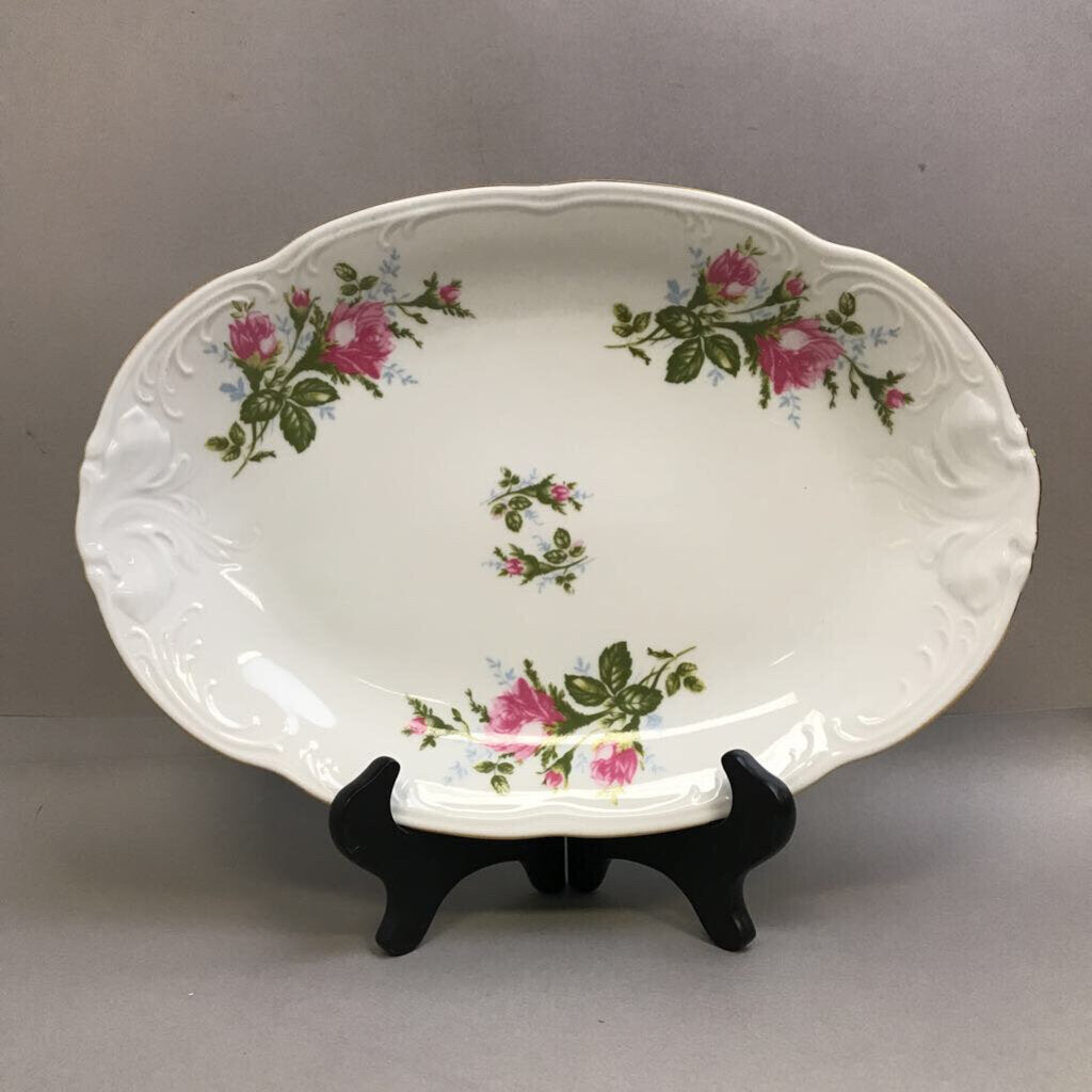 Royal Kent Moss Rose Serving Platter (12.75x8.75)