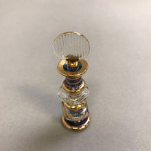 Load image into Gallery viewer, Blown Purple &amp; Gold Glass Egyptian Perfume Bottle (3&quot;)

