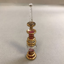 Load image into Gallery viewer, Blown Red &amp; Gold Glass Egyptian Perfume Bottle (4.5&quot;)
