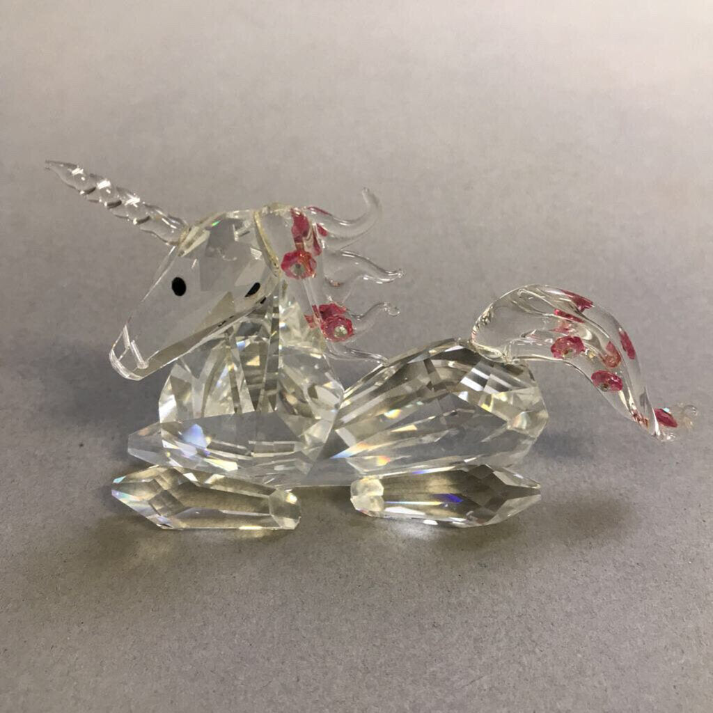 Crystal Unicorn Figurine with Flowers (2x4)