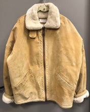Load image into Gallery viewer, Ladies Jones New York Leather/ Acrylic Tan Jacket Size Small
