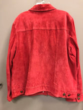 Load image into Gallery viewer, Terry Lewis Red Leather Button Up Jacket Size Large
