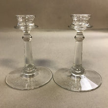 Load image into Gallery viewer, Vintage Crystal Fostoria Pair of Candlestick (6")
