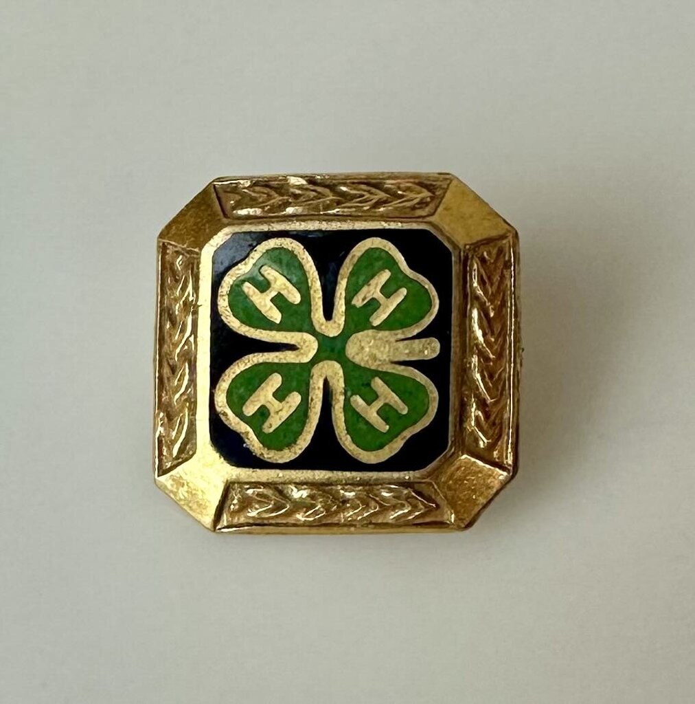 Vintage Gold Filled Enamel 4H Pin (0.5