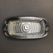 Load image into Gallery viewer, Silverplate / Glass Butter Dish (8.5x3x4)
