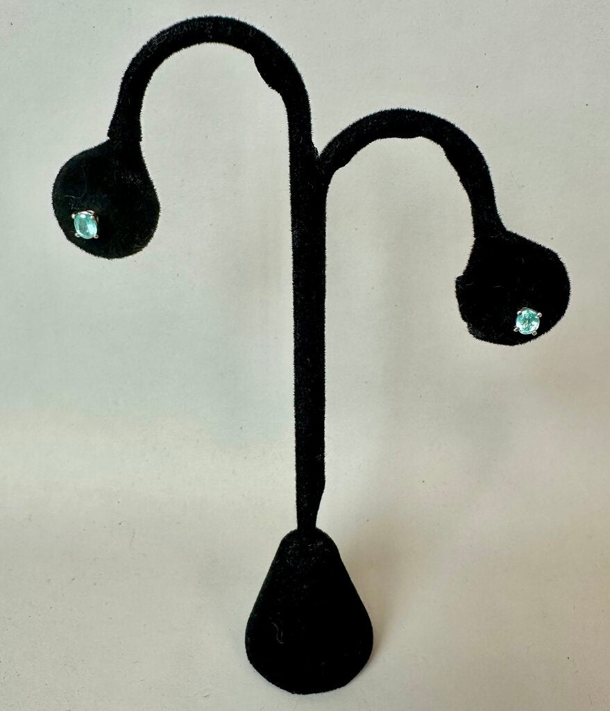 Sterling Blue Topaz Stud Earrings