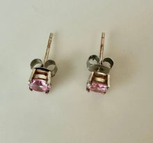Load image into Gallery viewer, Sterling Pink Topaz Stud Earrings
