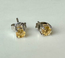Load image into Gallery viewer, Sterling Citrine Stud Earrings
