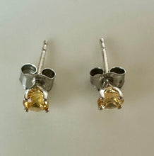 Load image into Gallery viewer, Sterling Citrine Stud Earrings
