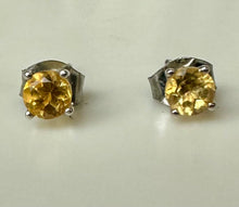 Load image into Gallery viewer, Sterling Citrine Stud Earrings
