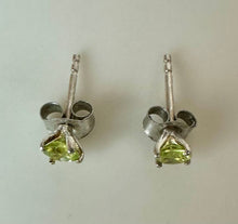 Load image into Gallery viewer, Sterling Peridot Stud Earrings
