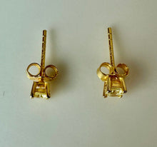 Load image into Gallery viewer, Gold Plated Sterling Citrine Stud Earrings

