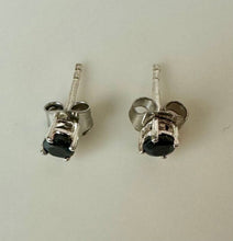 Load image into Gallery viewer, Sterling Black Tourmaline Stud Earrings
