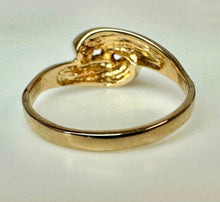 Load image into Gallery viewer, Gold Plated Sterling Ruby Diamond Ring sz 9
