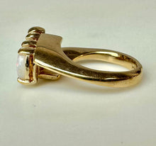 Load image into Gallery viewer, Espo Gold Plated Sterling Opal Ring sz 4.5
