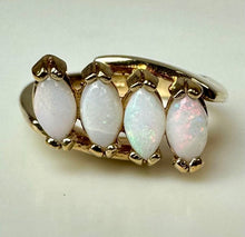 Load image into Gallery viewer, Espo Gold Plated Sterling Opal Ring sz 4.5
