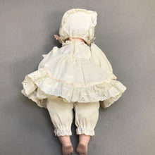 Load image into Gallery viewer, Porcelain Doll White Dress &amp; Bonnet (15")
