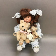 Load image into Gallery viewer, Chelsea Porcelain Doll with Bears (12")
