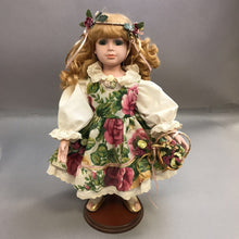 Load image into Gallery viewer, Royal Albert Rose Porcelain Doll with Stand (16&quot;)
