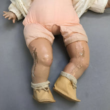 Load image into Gallery viewer, Vintage Composition 21&quot; Ideal Baby Doll Molded Hair Brown Sleep Eyes Cloth Body (As Is)
