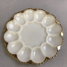 Load image into Gallery viewer, Vintage Milk Glass Develed Egg Platter (10&quot;)
