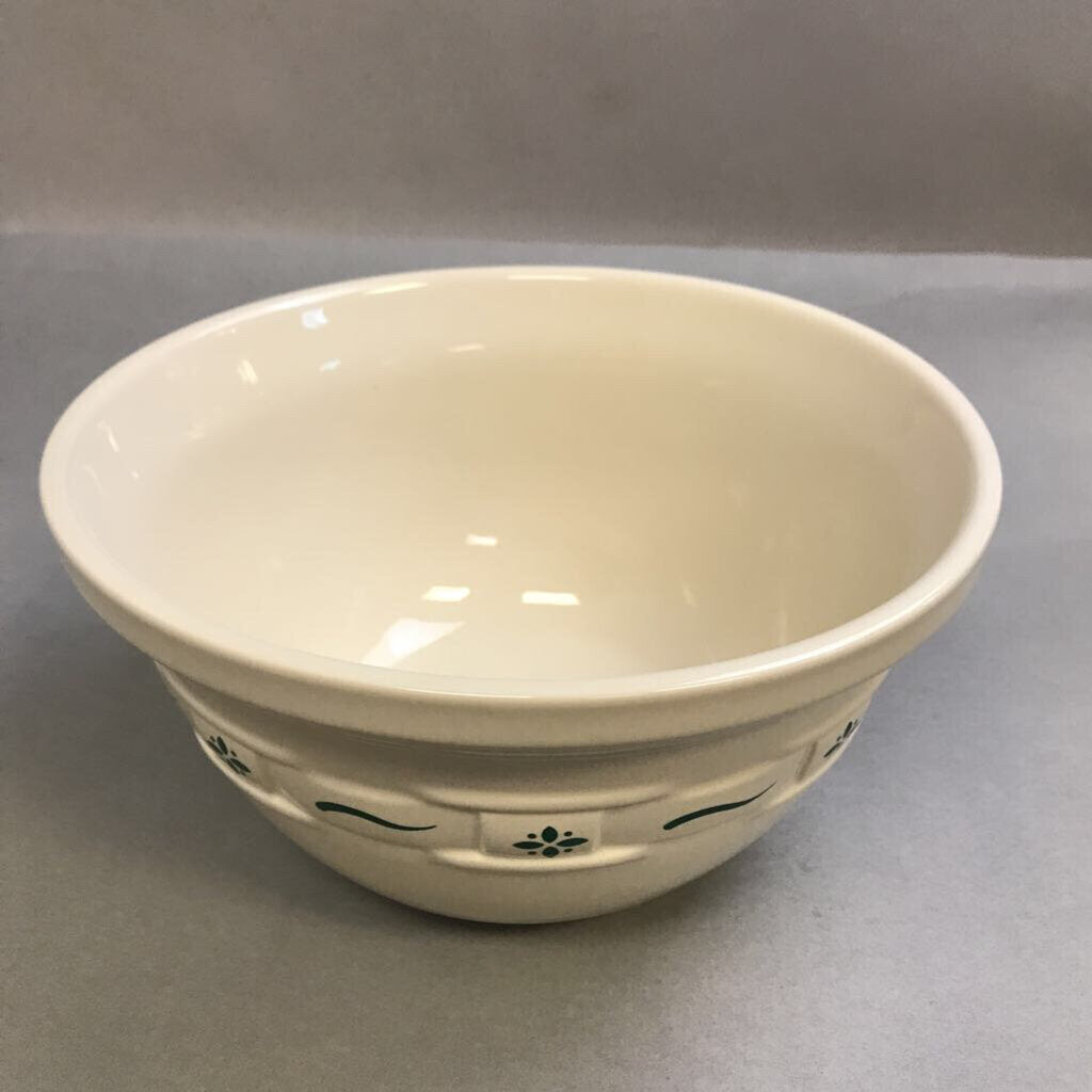 Longaberger Woven Traditions Pottery Heritage Green Large Mixing Bowl (10