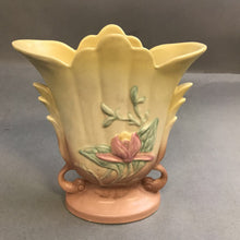 Load image into Gallery viewer, Hull Magnolia Vase Dusty Rose and Yellow, cCrca 1946 (8 1/2" )
