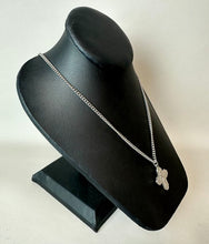 Load image into Gallery viewer, Vintage 1960 Silvertone Sacred Heart Auto League Saint Cross Medal on 24" Chain
